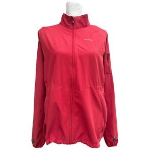 Patagonia Traverse‎ Womens Red Full Zip Windbreaker Jacket Lightweight Large